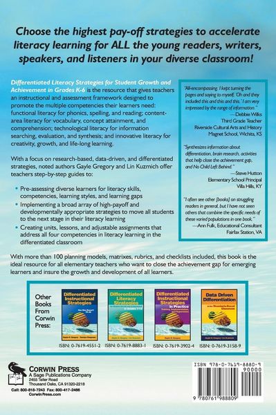 Produktbild: Differentiated Literacy Strategies for Student Growth and Achievement in Grades K-6