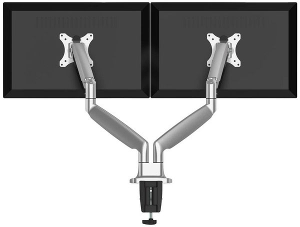 Produktbild: SpeaKa Professional Monitorhalterung SP-MM-930 2 Display(s) 33,0 cm (13") - 81,3 cm (32") Silber Schwenkbar, Neigbar, H&ouml;henverstellbar, Rotierbar