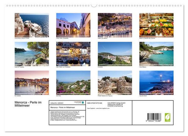 Produktbild: Menorca - Perle im MIttelmeer (hochwertiger Premium Wandkalender 2027 DIN A2 quer), Kunstdruck in Hochglanz