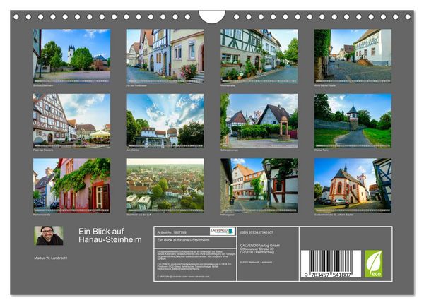 Produktbild: Ein Blick auf Hanau-Steinheim (Wandkalender 2026 DIN A4 quer), CALVENDO Monatskalender