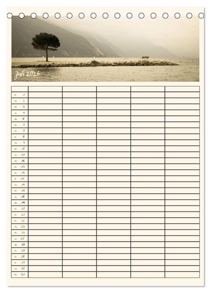 Produktbild: Der Gardasee im Norden - Familienplaner 2026 (Tischkalender 2026 DIN A5 hoch), CALVENDO Monatskalender