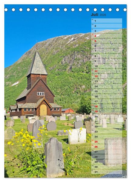 Produktbild: Skandinavien entdecken - Von Schweden nach Norwegen mit dem Wohnmobil (Tischkalender 2026 DIN A5 hoch), CALVENDO Monatskalender