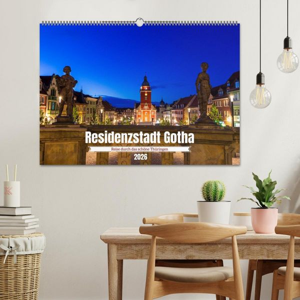 Produktbild: Residenzstadt Gotha - Reise durch das sch&ouml;ne Th&uuml;ringen (Wandkalender 2026 DIN A2 quer), CALVENDO Monatskalender