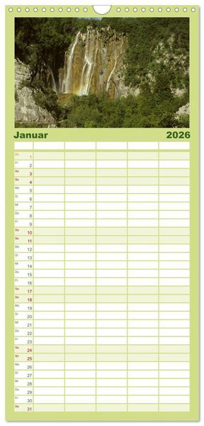Produktbild: Familienplaner 2026 - Kroatiens wilde Sch&ouml;nheit mit 5 Spalten (Wandkalender, 21 x 45 cm) CALVENDO