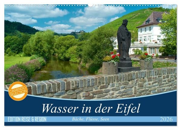 Produktbild: B&auml;che, Fl&uuml;sse, Seen - Wasser in der Eifel (Wandkalender 2026 DIN A2 quer), CALVENDO Monatskalender