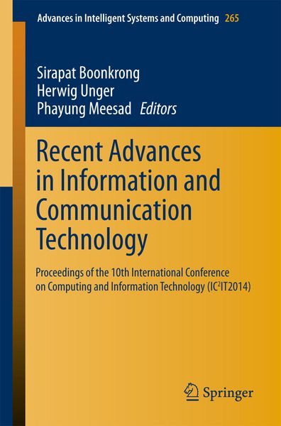 Produktbild: Recent Advances in Information and Communication Technology