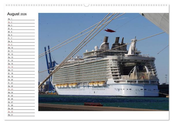 Produktbild: Giganten der Meere - Kreuzfahrtschiffe (hochwertiger Premium Wandkalender 2026 DIN A2 quer), Kunstdruck in Hochglanz