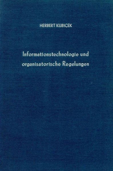 Produktbild: Informationstechnologie und organisatorische Regelungen.