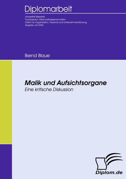 Produktbild: Malik und Aufsichtsorgane