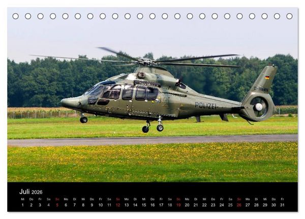 Produktbild: Helicopter 2026 (Tischkalender 2026 DIN A5 quer), CALVENDO Monatskalender