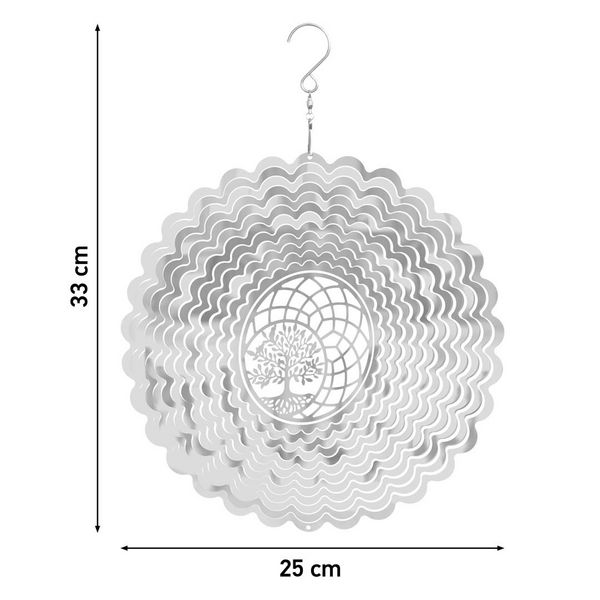 Produktbild: Kinetic Art: Metal Hanging Wind Spinner: 3D Tree Of Life