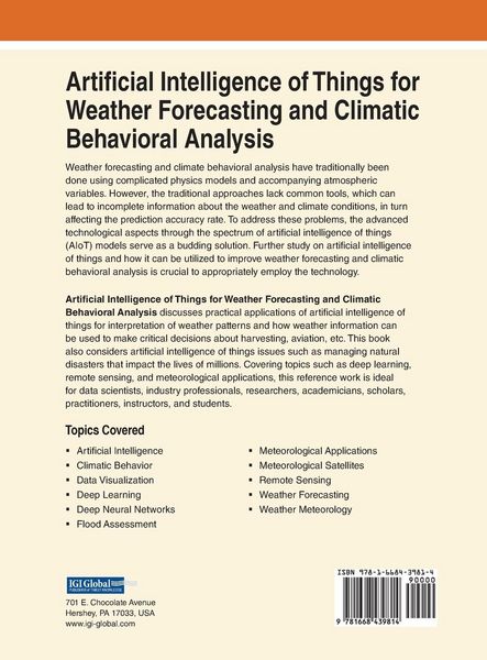 Produktbild: Artificial Intelligence of Things for Weather Forecasting and Climatic Behavioral Analysis