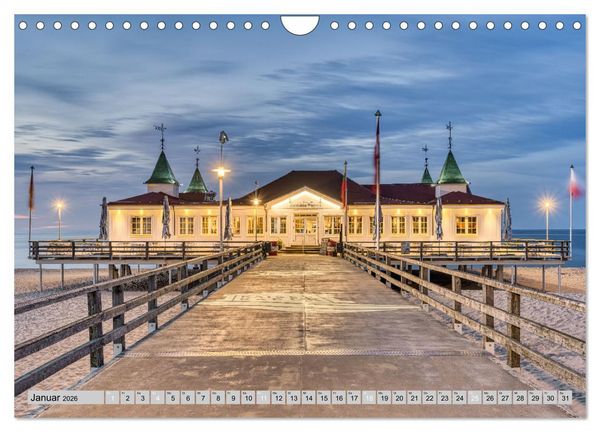 Produktbild: Wundersch&ouml;ne Ostsee R&uuml;gen und Usedom (Wandkalender 2026 DIN A4 quer), CALVENDO Monatskalender