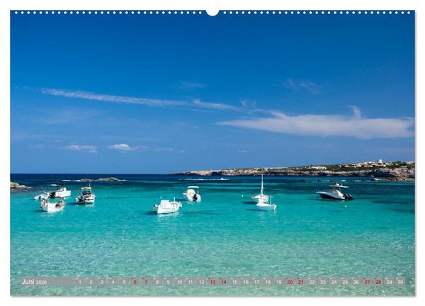 Produktbild: Balearen - Mallorca, Menorca, Ibiza und Formentera (hochwertiger Premium Wandkalender 2026 DIN A2 quer), Kunstdruck in Hochglanz