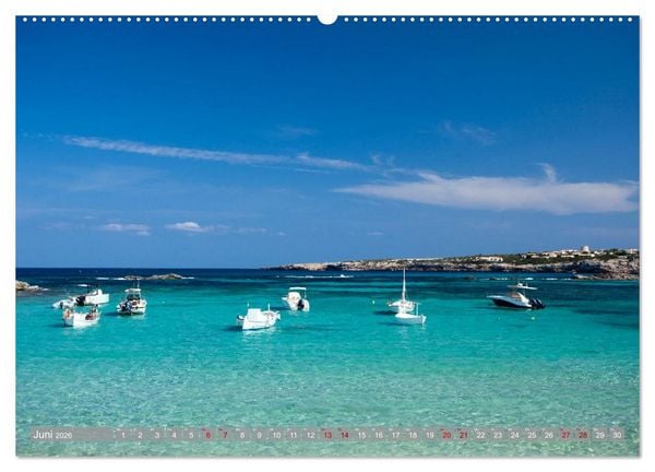 Produktbild: Balearen - Mallorca, Menorca, Ibiza und Formentera (Wandkalender 2026 DIN A2 quer), CALVENDO Monatskalender