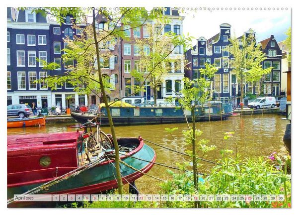 Produktbild: Amsterdam (Wandkalender 2026 DIN A2 quer), CALVENDO Monatskalender