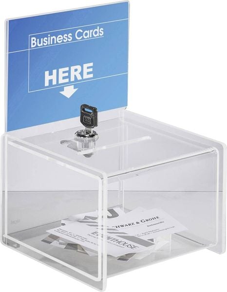 Sigel Aktionsbox mit Einwurf, Schloss VA151 Transparent (B x H x T) 150 x 150 x 212 mm 1 St.