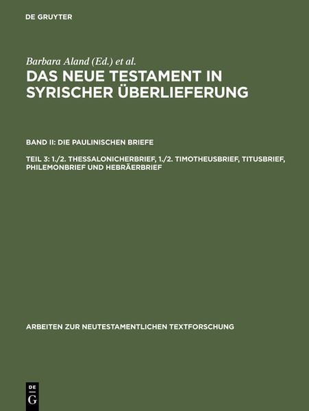 Produktbild: 1./2. Thessalonicherbrief, 1./2. Timotheusbrief, Titusbrief, Philemonbrief und Hebr&auml;erbrief