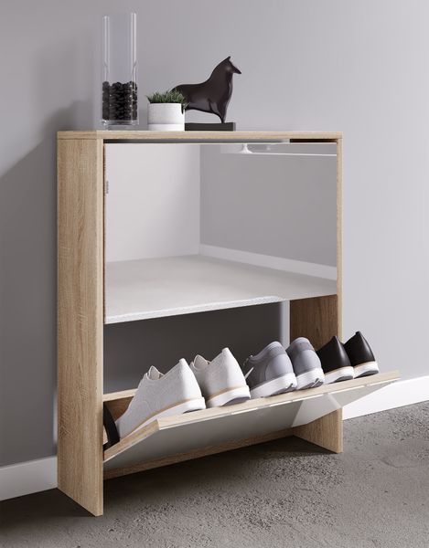 Produktbild: Holz Schuhschrank Schuhkipper Spiegel Stido L