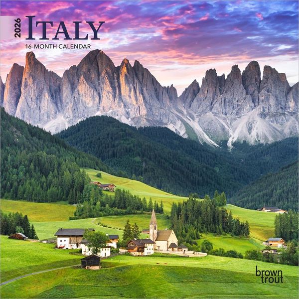 Produktbild: Italy 2026 7 X 14 Inch (Hanging) Monthly Mini Wall Calendar