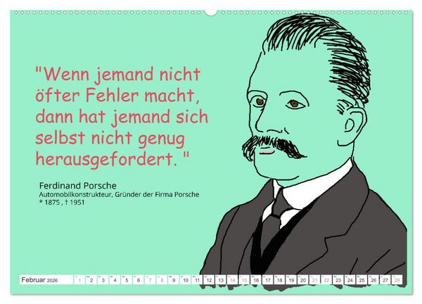 Produktbild: Zitate f&uuml;r Motivation und Perspektivenwechsel (hochwertiger Premium Wandkalender 2026 DIN A2 quer), Kunstdruck in Hochglanz