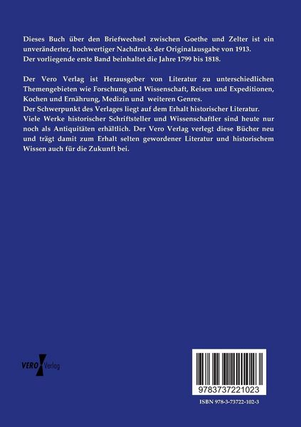 Produktbild: Der Briefwechsel zwischen Goethe und Zelter