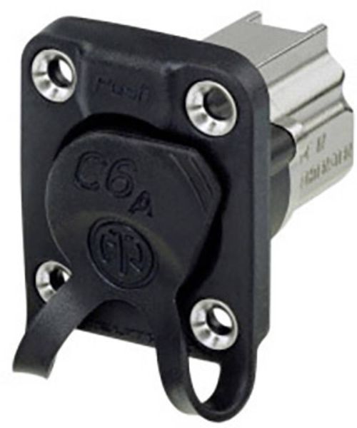 Produktbild: Neutrik Durchgangs-Einbaubuchse NE8FDX-P6-W Buchse, Einbau Polzahl Sensoren 8P8C Schwarz 1 St.