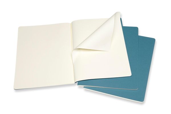 Produktbild: Moleskine Cahier XL, 3er Set, Blanko, Lebhaftes Blau