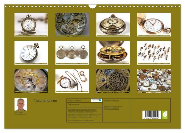 Produktbild: Taschenuhren (Wandkalender 2026 DIN A3 quer), CALVENDO Monatskalender