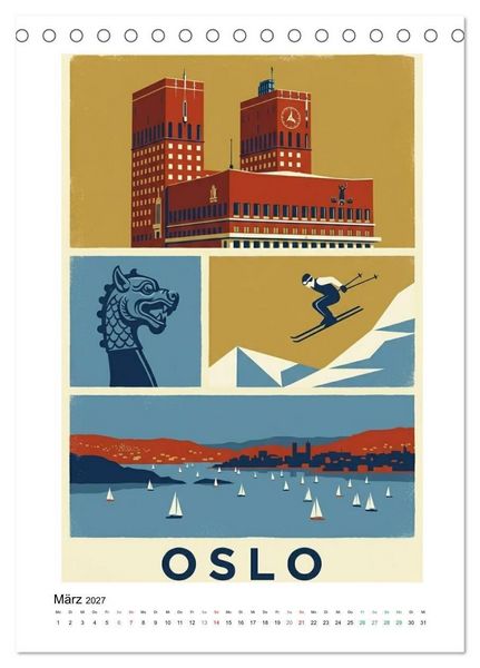 Produktbild: Sehnsucht Skandinavien &ndash; Die Mid-Century Collection (Tischkalender 2027 DIN A5 hoch), CALVENDO Monatskalender