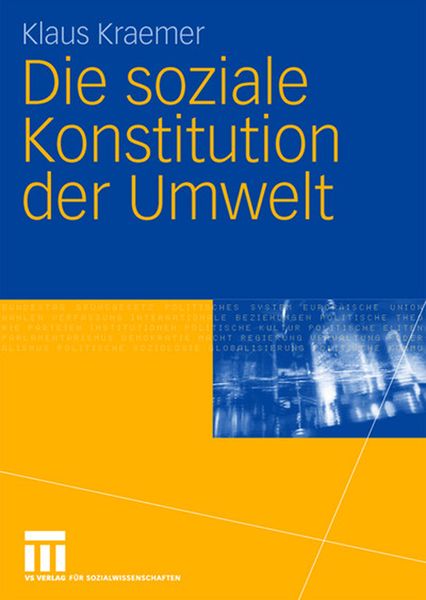 Produktbild: Die soziale Konstitution der Umwelt