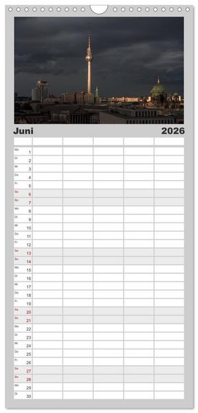 Produktbild: Familienplaner 2026 - Berlin - Faszination Hauptstadt mit 5 Spalten (Wandkalender, 21 x 45 cm) CALVENDO