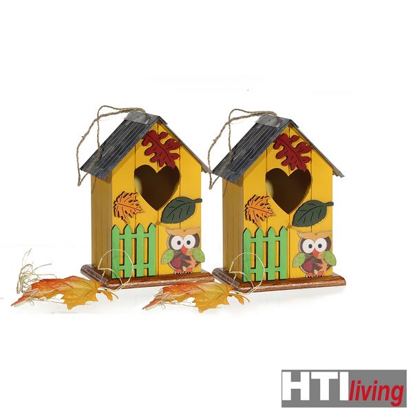 Produktbild: HTI-Living Deko Vogelhaus "Eule", 2/s, zum H&auml;ngen Deko Vogelhaus "Eule", 2/s, zum H&auml;ngen