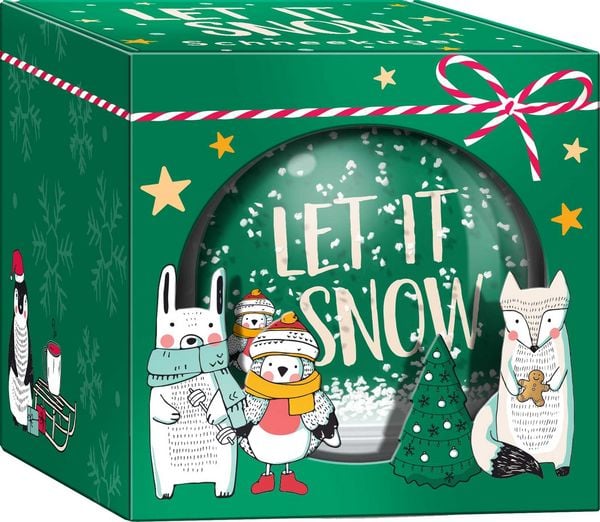 Produktbild: Weihnachtswunderland, Schneekugel klein zum Selbstgestalten: Let it Snow / Cute Christmas Friends