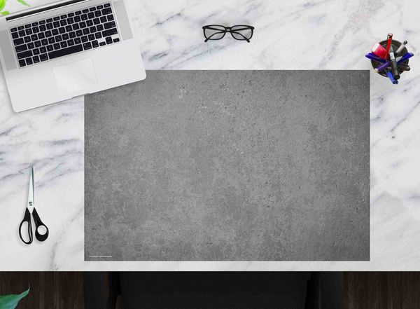 Produktbild: Cover-your-desk Schreibtischunterlage f&uuml;r Kinder und Erwachsene Betonoptik dunkel, aus hochwertigem Vinyl , 60 x 40 cm