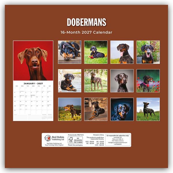 Produktbild: Dobermans &ndash; Dobermann 2027 &ndash; 16-Monatskalender