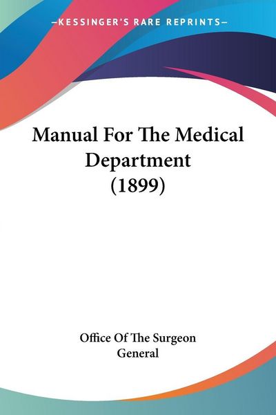 Produktbild: Manual For The Medical Department (1899)