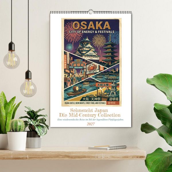 Produktbild: Sehnsucht Japan &ndash; Die Mid-Century Collection (Wandkalender 2027 DIN A2 hoch), CALVENDO Monatskalender