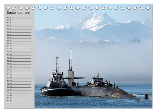 Produktbild: U-Boote. Milit&auml;rische Unget&uuml;me (Tischkalender 2026 DIN A5 quer), CALVENDO Monatskalender