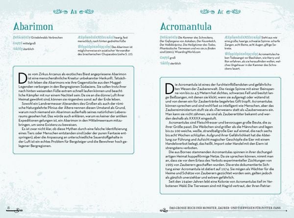 Produktbild: Das gro&szlig;e Buch der Monster, Zauber- und Tierwesen f&uuml;r Potter-Fans
