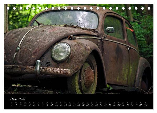 Produktbild: Oldtimer - verlassen verrostet vergessen (Tischkalender 2026 DIN A5 quer), CALVENDO Monatskalender