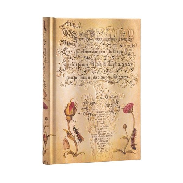 Hardcover Notizbuch Flämische Rose, Midi, Liniert