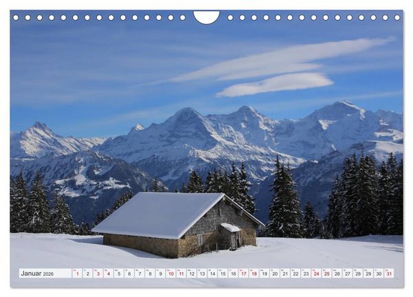 Produktbild: Bergblicke der Schweiz (Wandkalender 2026 DIN A4 quer), CALVENDO Monatskalender