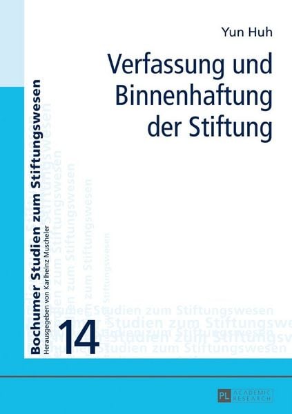 Produktbild: Verfassung und Binnenhaftung der Stiftung