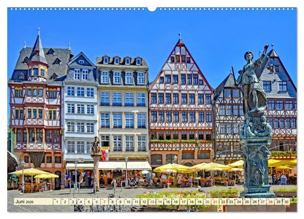 Produktbild: Frankfurt - meine Stadt mit viel Herz (hochwertiger Premium Wandkalender 2026 DIN A2 quer), Kunstdruck in Hochglanz