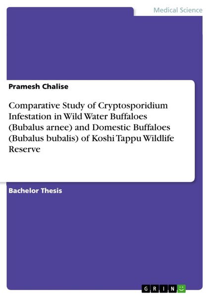 Produktbild: Comparative Study of Cryptosporidium Infestation in Wild Water Buffaloes (Bubalus arnee) and Domestic Buffaloes (Bubalus bubalis) of Koshi Tappu Wildl
