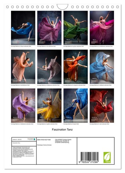 Produktbild: Faszination Tanz (Wandkalender 2026 DIN A4 hoch), CALVENDO Monatskalender