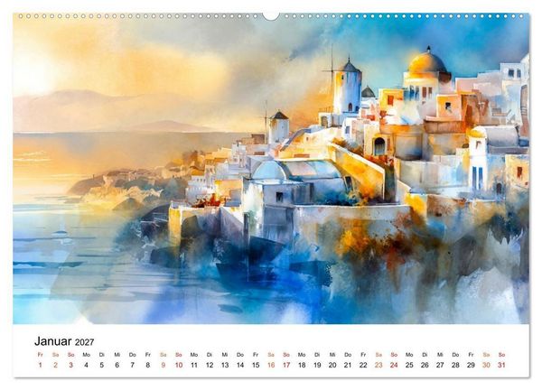 Produktbild: Mediterraner Glanz (hochwertiger Premium Wandkalender 2027 DIN A2 quer), Kunstdruck in Hochglanz