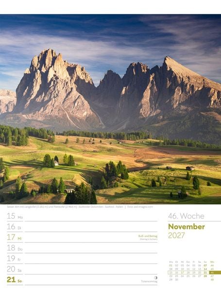 Produktbild: Faszination Alpenwelt Wochenplaner Kalender 2027