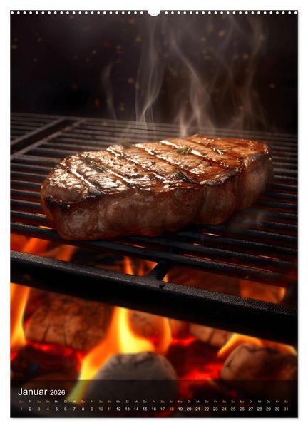 Produktbild: Meat Lovers - K&ouml;stliche Grill Abenteuer (hochwertiger Premium Wandkalender 2026 DIN A2 hoch), Kunstdruck in Hochglanz